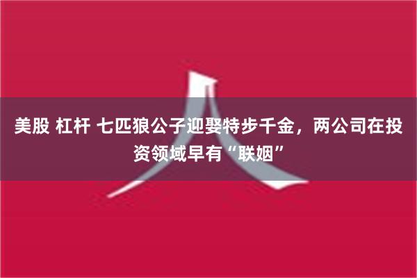 美股 杠杆 七匹狼公子迎娶特步千金，两公司在投资领域早有“联姻”