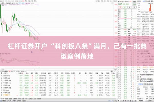 杠杆证券开户 “科创板八条”满月，已有一批典型案例落地