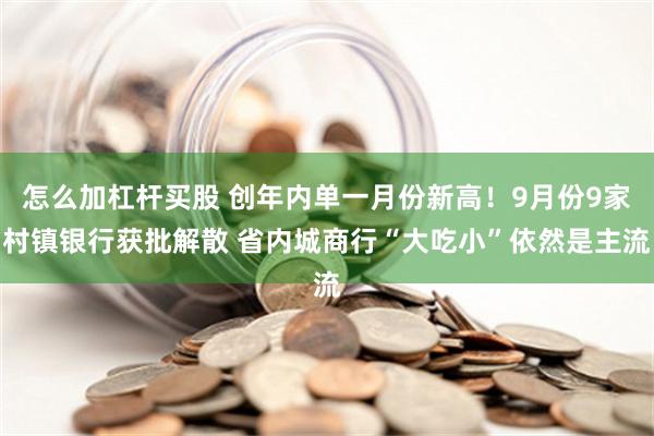 怎么加杠杆买股 创年内单一月份新高！9月份9家村镇银行获批解散 省内城商行“大吃小”依然是主流