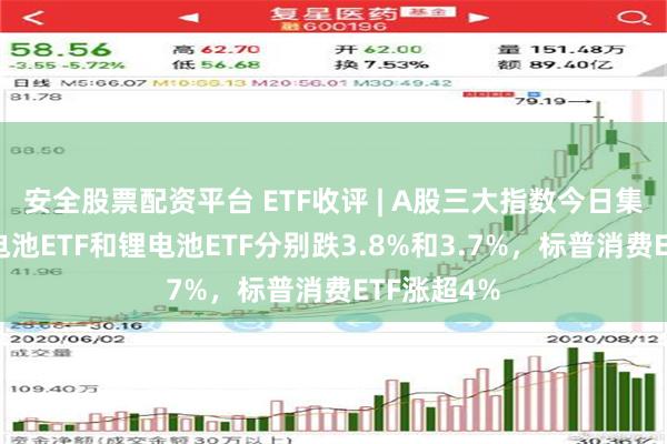 安全股票配资平台 ETF收评 | A股三大指数今日集体下跌，电池ETF和锂电池ETF分别跌3.8%和3.7%，标普消费ETF涨超4%